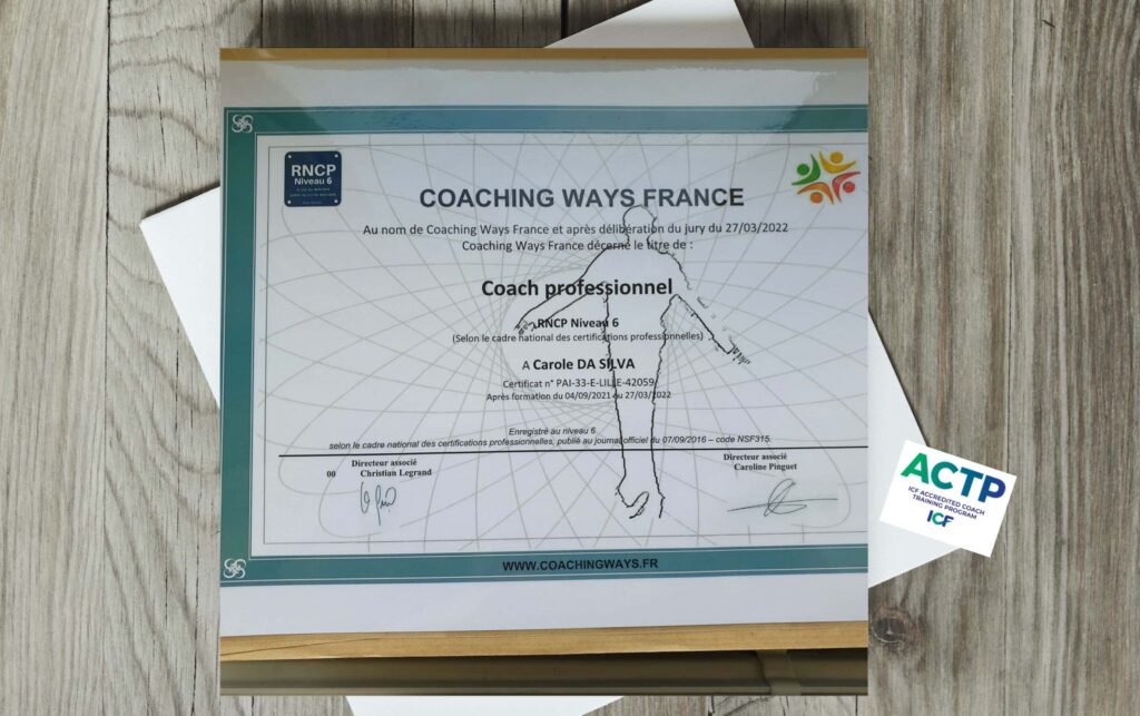 Certification RNCP - Coach Professionnelle - Carole Da Silva